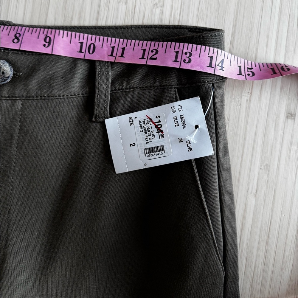 Kut From The Kloth | Olive Green Meg Wide Leg Pants - Picture 6 of 11